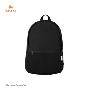 Black Nylon Martha Backpack - Tas Ransel Laptop 15 Inch - Black Nylon